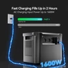 Kép 6/13 - Flashfish S25 hordozható erőmű 2000W, 1997Wh – kültéri generátor LED lámpával, LiFePO4 akkumulátorral, 1600W gyors töltéssel, UPS funkcióval