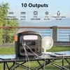Kép 8/8 - NECESPOW N1200 hordozható erőmű, 1102,5Wh LiFePO4 akkumulátorral, 3×1500W AC kimenettel, napenergiás generátor kempinghez és vészhelyzetre
