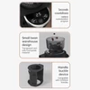Kép 5/6 - HiBREW G3A kávédaráló, 40 mm kúpos őrlő, légfúvó, 31 fokozat, memória, antisztatikus funkció, kézi és automata, átlátszó tartály - bézs 