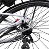 Kép 15/20 - ONESPORT OT07 elektromos kerékpár 250W BAFANG motorral, 36V 14Ah akkumulátorral, 27.5” kerekekkel, 110 km hatótávval, SHIMANO 7-sebesség - fehér
