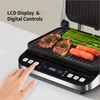 Kép 6/7 - BioloMix BCG02D 2000W elektromos kontakt grill, füstmentes, kivehető dupla lapokkal, LCD kijelzővel és digitális vezérléssel, 180°-ban nyitható