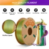 Kép 6/7 - ERYONE 3kg triplaszínű selyem PLA filament szett (3×1kg: zöld–lila–sárga, piros–lila–zöld, piros–kék–zöld)