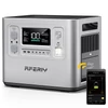 Kép 1/10 - AFERIY P210 hordozható erőmű, 2400W AC, 2048Wh LiFePO4 akkumulátor, 13 kimenet, gyors töltés, 500W napelem, app vezérlés
