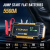 Kép 4/12 - VTOMAN V10 Max 5500A autó bikázó, 12V indító, 24000mAh power bank, PD100W gyorstöltés, IP65 vízálló, benzin & 12L dízelhez