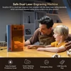 Kép 7/7 - SCULPFUN G9 Duál Lézer Gravírozó, 2W IR & 10W Kék, 5000mm/s, 0,001mm pontosság, Elektromos emelő, 105×105mm