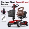 Kép 5/10 - Unificare Unagi négykerekű elektromos roller, 250W motor, 24V akku, 8” kerék, 6km/h, 20km hatótáv, mágneses fék, 190kg teherbírás - piros