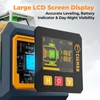 Kép 2/9 - CIGMAN CM-S04 16 vonalas lézeres szintező: 4x360° zöld fény, LCD kijelző, ±1.5mm pontosság, App/távirányító, IP54, 2 db akkumulátor