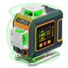 Kép 1/9 - CIGMAN CM-S04 16 vonalas lézeres szintező: 4x360° zöld fény, LCD kijelző, ±1.5mm pontosság, App/távirányító, IP54, 2 db akkumulátor
