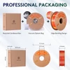 Kép 6/6 - ERYONE nagy sebességű selyemfényű tri-color PLA 3D nyomtató filament 1 kg - piros/lila/arany