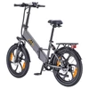 Kép 3/6 - HillMiles Mile 2 elektromos kerékpár 250W motorral, 36V 13Ah akkumulátorral, 100 km hatótáv, 20x3” gumik, dupla hidraulikus fék – Szürke