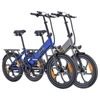 Kép 6/6 - HillMiles Mile 2 elektromos kerékpár 250W motorral, 36V 13Ah akkumulátorral, 100 km hatótáv, 20x3” gumik, dupla hidraulikus fék – Kék