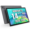 Kép 2/9 - MESWAO B2 tablet 14” 1920×1200 IPS kijelzővel, 6GB RAM, 128GB tárhely, Android 13, Wi‑Fi 5, BT 5.0, 10000mAh, 32+5MP, 4 hangszóró - szürke