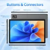 Kép 9/9 - MESWAO B2 tablet 14” 1920×1200 IPS kijelzővel, 6GB RAM, 128GB tárhely, Android 13, Wi‑Fi 5, BT 5.0, 10000mAh, 32+5MP, 4 hangszóró - szürke