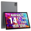Kép 1/9 - MESWAO B2 tablet 14” 1920×1200 IPS kijelzővel, 6GB RAM, 128GB tárhely, Android 13, Wi‑Fi 5, BT 5.0, 10000mAh, 32+5MP, 4 hangszóró - szürke
