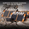 Kép 5/11 - Flashfish T200 hordozható erőmű: 200W/153.6Wh LiFePO4 akku, tiszta szinuszos AC, 60W PD gyorstöltés, napelemes generátor kempingezéshez