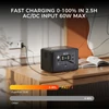 Kép 8/11 - Flashfish T200 hordozható erőmű: 200W/153.6Wh LiFePO4 akku, tiszta szinuszos AC, 60W PD gyorstöltés, napelemes generátor kempingezéshez