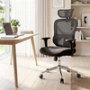 Kép 14/15 - ACGAM CG-5345M ergonomikus irodai szék, 90–130° dönthető háttámla, 3D kartámasz, fejtámla, deréktámasz, hálós, memóriahab, 150 kg