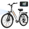 Kép 2/9 - URLIFE E26 elektromos kerékpár 250W, 36V 13Ah, 26” kerék, 25 km/h, akár 80 km hatótáv, tárcsafék, teleszkóp, Shimano 7 – Fehér