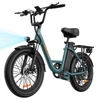 Kép 7/16 - URLIFE E20 elektromos kerékpár 250W motorral, 48V 13Ah akkumulátorral, 20x3” gumi, 25 km/h, 100 km hatótáv, teleszkóp, 7 seb. - Zöld