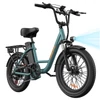 Kép 8/16 - URLIFE E20 elektromos kerékpár 250W motorral, 48V 13Ah akkumulátorral, 20x3” gumi, 25 km/h, 100 km hatótáv, teleszkóp, 7 seb. - Zöld