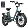 Kép 9/16 - URLIFE E20 elektromos kerékpár 250W motorral, 48V 13Ah akkumulátorral, 20x3” gumi, 25 km/h, 100 km hatótáv, teleszkóp, 7 seb. - Zöld