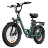 Kép 1/16 - URLIFE E20 elektromos kerékpár 250W motorral, 48V 13Ah akkumulátorral, 20x3” gumi, 25 km/h, 100 km hatótáv, teleszkóp, 7 seb. - Zöld