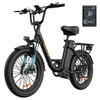 Kép 4/16 - URLIFE E20 elektromos kerékpár 250W motorral, 48V 13Ah akkumulátorral, 20x3” gumi, 25 km/h, 100 km hatótáv, teleszkóp, 7 seb. - Fekete