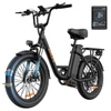 Kép 6/16 - URLIFE E20 elektromos kerékpár 250W motorral, 48V 13Ah akkumulátorral, 20x3” gumi, 25 km/h, 100 km hatótáv, teleszkóp, 7 seb. - Fekete