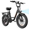 Kép 7/16 - URLIFE E20 elektromos kerékpár 250W motorral, 48V 13Ah akkumulátorral, 20x3” gumi, 25 km/h, 100 km hatótáv, teleszkóp, 7 seb. - Fekete
