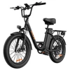 Kép 1/16 - URLIFE E20 elektromos kerékpár 250W motorral, 48V 13Ah akkumulátorral, 20x3” gumi, 25 km/h, 100 km hatótáv, teleszkóp, 7 seb. - Fekete