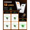 Kép 5/9 - CIGMAN CM-S03 12 vonalas lézer szintező LCD-vel, 3×360° zöld vonal, ±1,5 mm/5 m, önszintező, IP54, app + távirányító