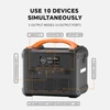 Kép 10/14 - NEWSMY S1210 hordozható erőmű 1200 W / 1102,5 Wh, LiFeMnPO4 akkumulátor, 1,2 órás gyorstöltés, PD 100 W, 230 V tiszta szinusz (csúcs 2400 W)