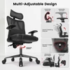 Kép 8/16 - ACGAM CG-5455M ergonomikus gamer irodai szék, PVC ülőpárna, állítható karfa és fejtámla, 4D deréktámasz, szinkron dönthető háttámla