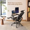 Kép 7/11 - NEWTRAL MagicH-BP ergonomikus irodai szék lábtartóval és levehető asztallappal - fekete