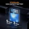 Kép 6/9 - AFERIY GK03 12V autós bikázó (2000A), 27500mAh power bank, 60W PD gyorstöltés, QC3.0/DC kimenet, kijelző és LED, 6.0L benzin/3.0L dízelhez