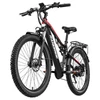 Kép 5/20 - RANDRIDE YG90B elektromos kerékpár 1000W, 45 km/h, 48V 17Ah kivehető akkumulátor, 80–90 km hatótáv, Shimano 21, hidraulikus fék, fekete-piros