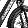 Kép 15/20 - RANDRIDE YG90B elektromos kerékpár 1000W, 45 km/h, 48V 17Ah kivehető akkumulátor, 80–90 km hatótáv, Shimano 21, hidraulikus fék, fekete-piros
