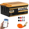 Kép 1/8 - Cloudenergy 25,6V 320Ah LiFePO4 akkumulátorcsomag, 8192Wh, beépített 200A BMS, 6000+ ciklus