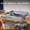 Kép 4/13 - IKIER K70 MAX 70W lézergravírozó, 850×800 mm munkaterület, 0,01 mm pontosság, autofókusz és süllyesztett vágás, 400 mm/s sebesség