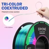 Kép 3/5 - ERYONE háromszínű selyem PLA 3D nyomtató filament, 1 kg – piros/kék/zöld