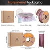Kép 6/11 - 5 kg ERYONE nagy sebességű matt PLA csavart 3D nyomtató filament – Grand Canyon piros/piros/vízesés szivárvány/kék/lila-kék, arany és zöld