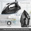 Kép 5/7 - Moosoo SG-8005-1 1800W gőzölős vasaló, 470 ml víztartály, 4 hőfok, öntisztító és csepegésgátló, gyors felfűtés