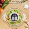Kép 10/17 - BioloMix mini elektromos ételaprító, 300W erős motor, 3L dupla tál, LED időzítő, rozsdamentes acél & üveg, mosogatógéppel tisztítható, többfunkciós húsdaráló & pürésítő