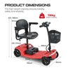 Kép 12/14 - Sweetrich S2 elektromos moped: 250W motor, 15km hatótáv, 6km/h sebesség - Piros