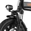 Kép 12/20 - URLIFE F1L összecsukható elektromos kerékpár – 250W, 48V 7.5Ah, 14", 25km/h, 60km hatótáv, tárcsafék, kettős lengéscsillapító, LCD – Fekete
