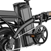 Kép 13/20 - URLIFE F1L összecsukható elektromos kerékpár – 250W, 48V 7.5Ah, 14", 25km/h, 60km hatótáv, tárcsafék, kettős lengéscsillapító, LCD – Fekete