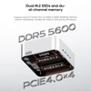 Kép 6/10 - AOOSTAR MACO Mini PC Barebone - Ryzen 7 Pro 8845HS, 5.1GHz, 2xUSB4, Oculink, 2x2.5G LAN, WiFi6, 4 monitor támogatás, ujjlenyomat-olvasó, RAM és SSD nélkül