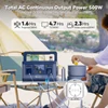 Kép 6/12 - Flashfish P63 hordozható erőállomás, 520Wh lítium akkumulátoros napelemes generátor, 500W AC kimenettel, több USB és DC porttal