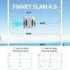 Kép 4/6 - FMART W6 ablakporszívó robot – 3800Pa szívóerő, ultrahangos vízpermet, AI navigáció, app vezérlés, UPS tartalék, keret nélküli és magas ablakokra