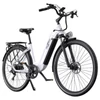 Kép 4/20 - ONESPORT OT05 Pro elektromos kerékpár – 250W motor, 36V 22.5Ah akku, 140 km hatótáv, 25 km/h, hidraulikus fék, első teleszkóp, Shimano 7 sebesség – Fehér
